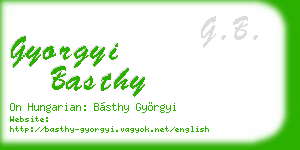 gyorgyi basthy business card