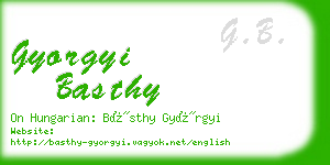 gyorgyi basthy business card